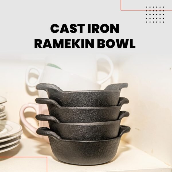 Mini Cast Iron Skillet Set of 4 – 12 Oz Capacity - Image 3