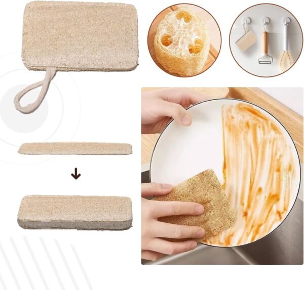 Haploon 7 Piece Wooden Dish Brush Natural,Bamboo Brush Kitchen Set Dish Cleaning Brush Pot Brush & Bottle Cleaner Beech Wood & Natural Bristles Bamboo Scrub Brush for Dishes Plastic Free - Image 5