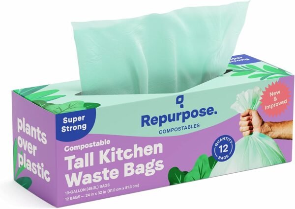 Repurpose, Compostable Kitchen Trash Bag, 12 Count