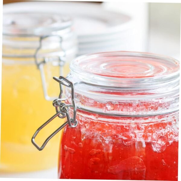 BESTOYARD Seal Pot Food Container Sealed Tea Canister Mason Jar Canning Jars Candy Containers Heavy Duty Bucket Food Storage Containers Bathroom Bin Glass Jar Glass Containers - Image 4