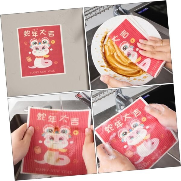 2pcs Super Absorbent Dish Cloths for Kitchen Cleaning Washing Dishes and Wiping Surfaces Multi-Purpose Cleaning Rags Dish Towels - Image 6