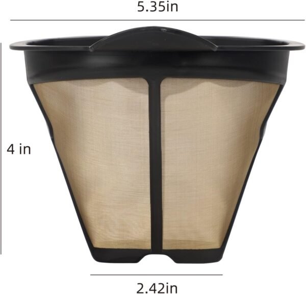 Reusable Coffee Permanent Filters Cone Replacement Coffee Filter Compatible with Ninja Coffee Maker and Brewer CM300, CM305, CM360, CM371, CM400 (1 Pack) - Image 2