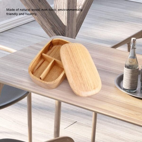 Wood Bento Box, Adult Lunch box Women & Men Lunch Containers Japanese Bento Lunch Box for Working Picnic Outdoor - Image 2