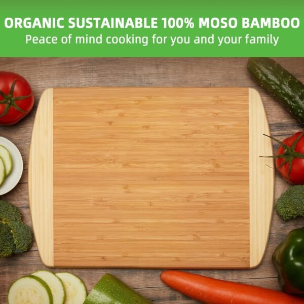 Organic Small Cutting Boards with Lifetime Replacements Wooden Cutting Boards for Kitchen Small Wood Cutting Board Small Bamboo Cutting Board - Image 5