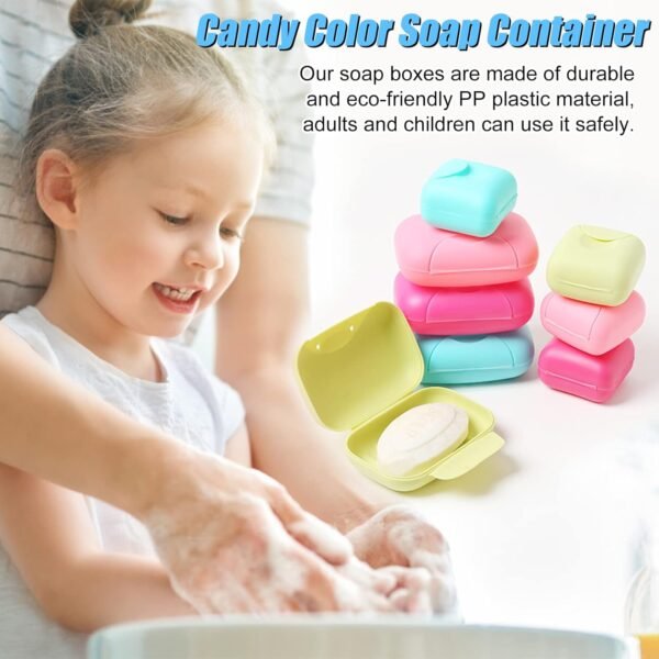 RETON 4 Pcs Travel Soap Container, Portable Soap Holder Dish, Plastic Shampoo Bar Box Case for Bathroom, Shower, Camping, Gym, Outdoor, Hiking, Home (2 Small+2 Large) - Image 5