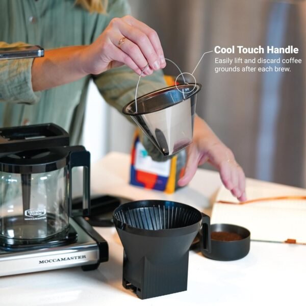 Reusable #4 Coffee Filter for Technivorm Moccamaster KBGV and KBT Coffeemakers: Stainless Steel, Reusable Alternative for Sustainable Brewing - Image 2