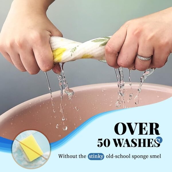 Blue Series 8 Pack Swedish dishcloths for Kitchen, Office Cleaning Swedish Towels, Environmentally Friendly Biodegradable Swedish Sponge, Replacement for Reusable Paper Towels - Image 8