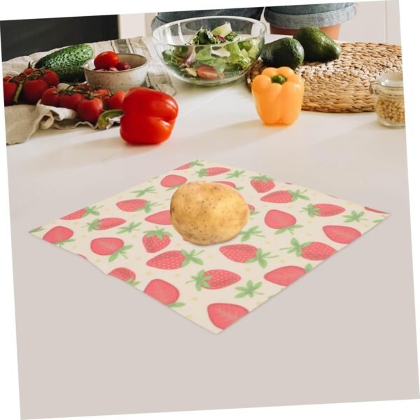 Alipis Food Wrapping Wax Paper 3pcs Beeswax Packing Paper Strawberry Food Paper Food Wrappers - Image 6