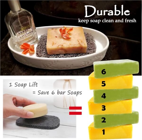 It's Senah [8Pack Keep Soap Clean & Fresh Bathroom Soap Dishes, Soap Saver Set | Eco-Friendly, Recyclable | Flexible & Durable Soap Lift | BPA-Free, Non-Slip Bath Soap Holders - Image 6