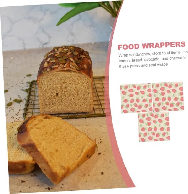 Alipis Food Wrapping Wax Paper 3pcs Beeswax Packing Paper Strawberry Food Paper Food Wrappers - Image 2