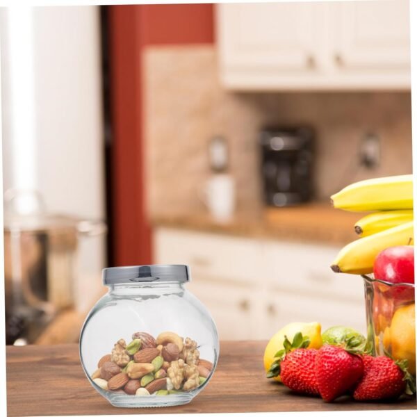 2pcs Glass Storage Jar Honey Storage Bottles Snacks Storage Tank Food Storage Tanks Milk Powder Can Clear Container Honey Canisters Sealed Canisters Food Container Stainless Steel - Image 5