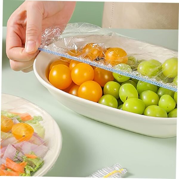 Alipis 4sets Color Storage Set Leftovers Lid Extra Net Dish Reusable Containers Microwave Bowl Cover Seal Wraps Refrigerator Food Container Food Covers Stretch Plate Covers 200pcs*4 - Image 3