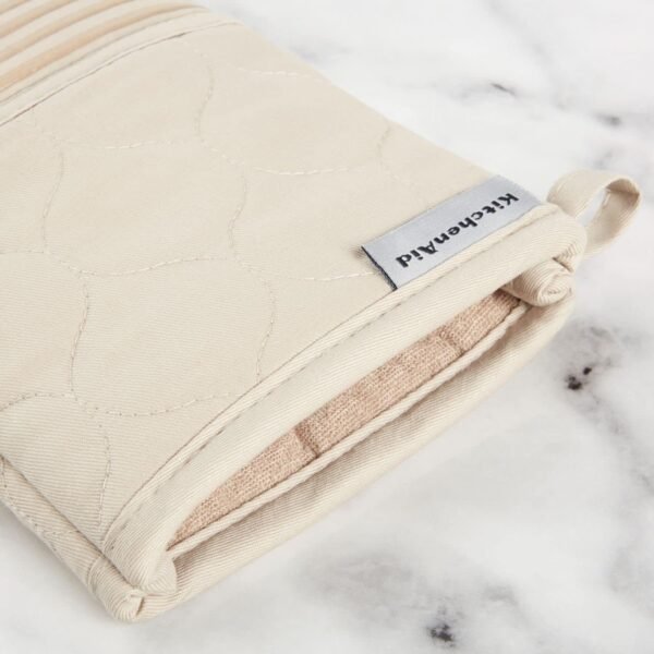 KITCHENAID Quilted Cotton Terry Cloth Oven Mitt, Pot Holder, Kitchen Towel 4-Pack Set, Heat Resistant, Silicone Grip, Gift Set, Milkshake, 16"x26", 7"x13" & 7"x10" - Image 7