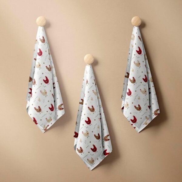 Cackleberry Home Farmhouse Chicken Kitchen Towels 100% Cotton, Set of 3 - Image 3