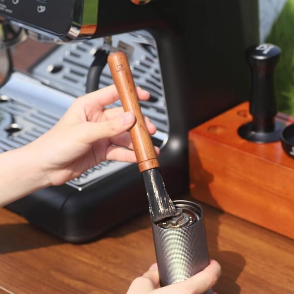 MEION Coffee Grinder Brush, Magnetic Espresso Brush Tool, Mahogany Coffee Cleaning Brush Coffee Brush Grinder Cleaner Espresso Cleaning Brush Barista Tools - Image 5