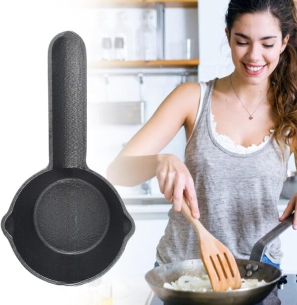 Kitchen Oil Convenient Hot Oil Splashing Pots Extended Handle Frying Pans Iron Cookware Practical Cooking Tool - Image 8