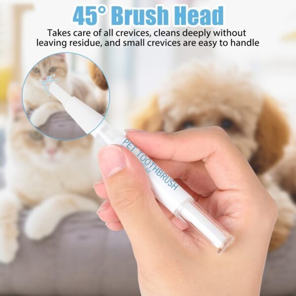 3 Pcs Pet Toothbrush Pen, Dog Teeth Cleaning Pen, Dog Tartar Remover for Teeth, Cat/Dog Tooth Whitening & Cleaning, Natural Plant Substance-Pet Teeth Repairing Kit - Image 4