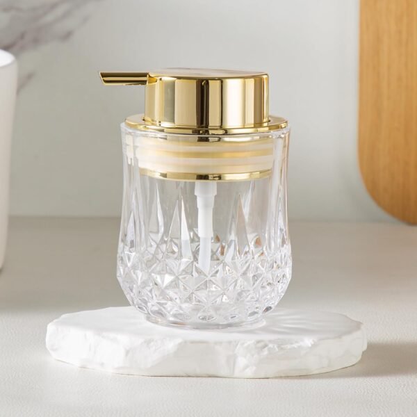 Glass Soap Dispenser,Bathroom Hand Liquid Soap Dispensers,Refillable Dish Soap Dispenser for Gold Pump,Lotion Dispenser for Bathroom,Kitchen (Clear/Gold Liquid Pump) - Image 7