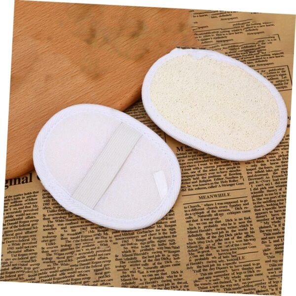 6 Pcs Bath Towel Cleaning Sponges Cleaning Scrubber Luffa Pad Sponge Sponges for Cleaning Gloves for Cleaning Natural Dish Sponge Face Cleansing Sponge Body Scruber Beige Loofah - Image 8