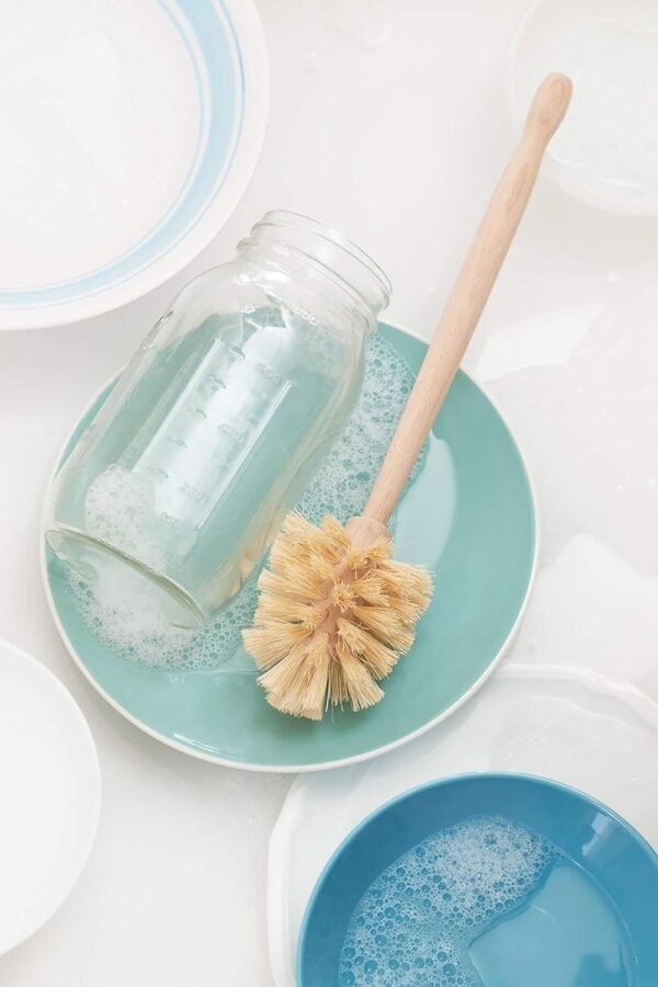 Fox Run Kitchen Brush Set of 3, Pot, Dish, and Bottle Scrub Brush with Natural Bristles - Image 2