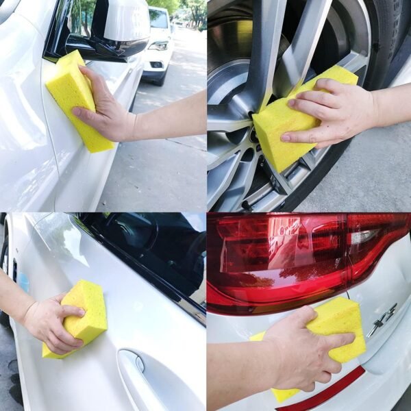 Cellulose Large Sponges for Cleaning, Multi-use Scrub, for Car, Boat and Kitchen, Pack of 3, Yellow, Environmentally Safe Biodegradable - Image 5