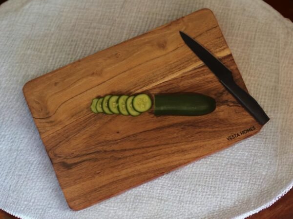 Wooden Cutting Board for Kitchen/Chopping, Serving Board, Platter for Vegetables, Fruits, Cheese and Charcuterie | Natural Acacia Wood |15 * 10 Inches | Handcrafted in India - Image 3