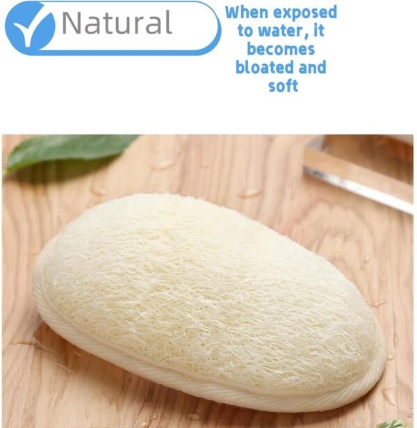 Exfoliating Loofah Pads,Made with Eco-Friendly and Biodegradable Shower Luffa Sponge,100% Natural Bath Sponge for Men and Women’s SPA Luffa Package (3pcs) - Image 2