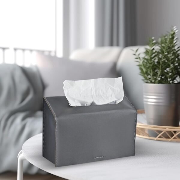 Leather Cover for Disposable Paper Hand Towel Box, Compatible with Kleenex Paper Hand Towel(1-Dark Grey) - Image 6