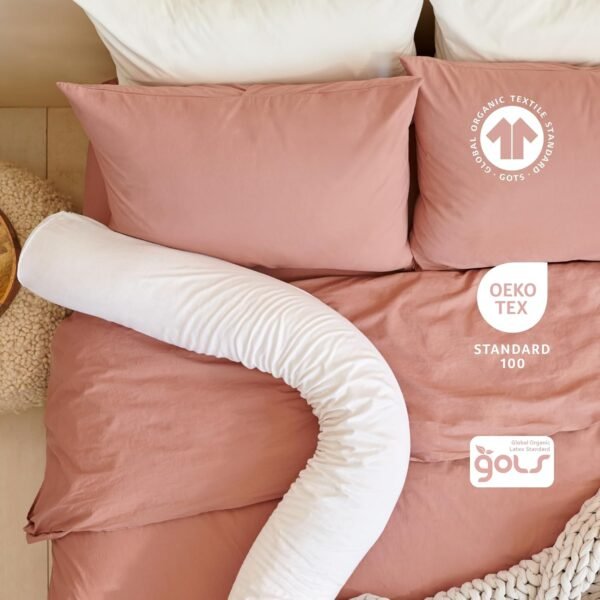 Bearaby Body Pillow - Full Body Pillows for Adults, Pregnancy Pillow - Made from Natural Rubber Foam and Organic Cotton - Image 4