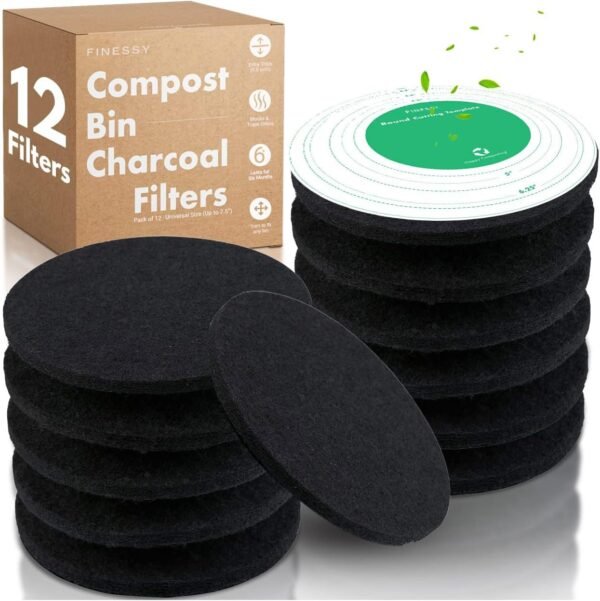 FINESSY Compost Bin Kitchen Compost Bin Countertop Compost Bin for Kitchen, 1 Gallon Compost Bucket for Kitchen Indoor Compost Bin Counter Compost Bin with Lid Food Composter Kitchen Counter Tabl