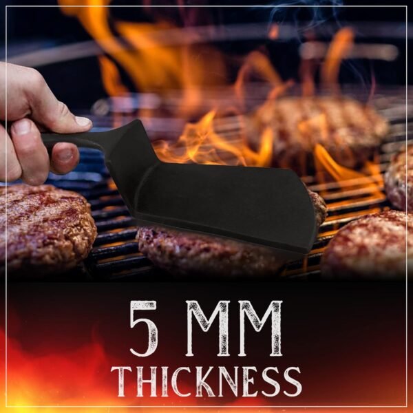 USABEST Premium Cast iron BBQ Spatula skillet Burger smasher press Unique gift cooking and grilling burgers - Image 6
