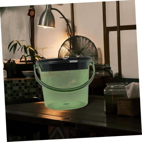 Tea Residue Bucket Camper Accessories Garbage Can Trash Can Food Waste Bin for Kitchen Compost Bin Kitchen Recycle Bins for Kitchen Countertop Compost Bin with Lid The Pet Green - Image 5