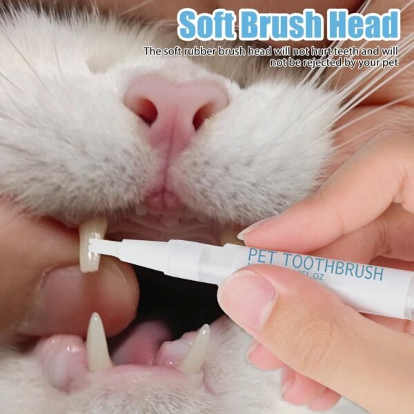 3 Pcs Pet Toothbrush Pen, Dog Teeth Cleaning Pen, Dog Tartar Remover for Teeth, Cat/Dog Tooth Whitening & Cleaning, Natural Plant Substance-Pet Teeth Repairing Kit - Image 2