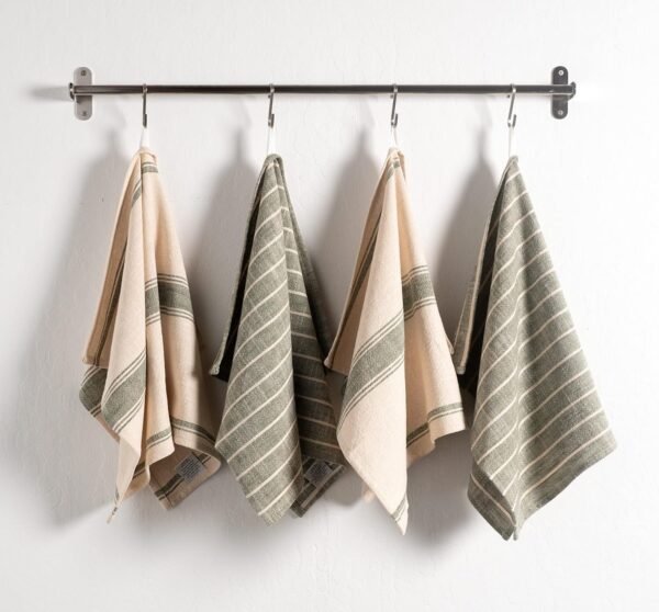 KAF Home Natural Rustic Farmhouse Slubbed Kitchen Towel | 100% Cotton Dish Towel, 18 x 28 Inches | Soft and Absorbent (Olive, Set of 4) - Image 2
