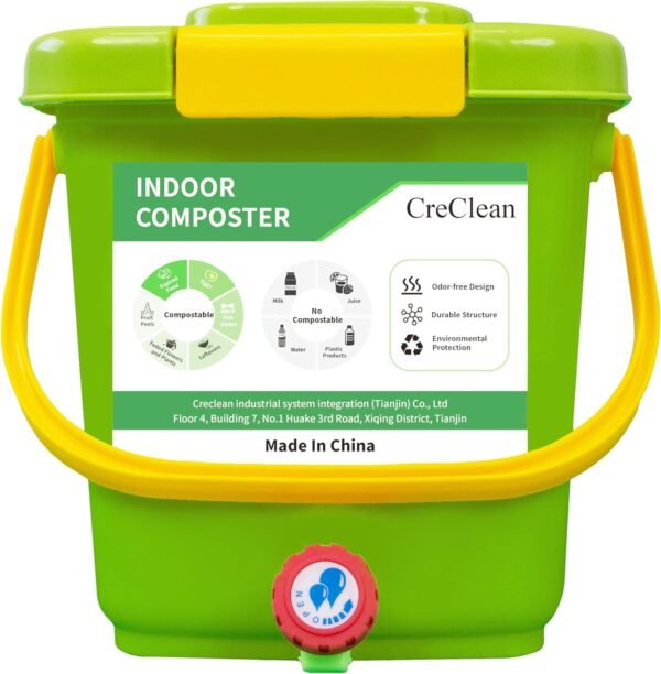 8L All Seasons Indoor Composter Starter Kit for Kitchen,Compost for Countertop Bin