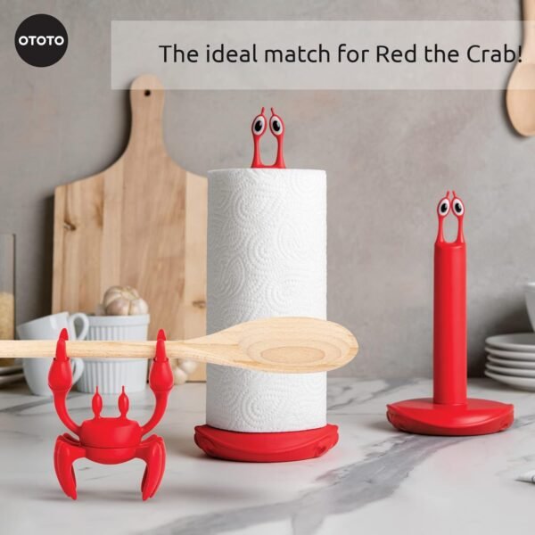 OTOTO Crab N' Roll Paper Towel Holder Countertop Paper Towel Holders, Paper Towel Holder Stand, Paper Towel Stand - Kitchen Paper Towels Holder, Standing Paper Towel Roll Holder - Image 6