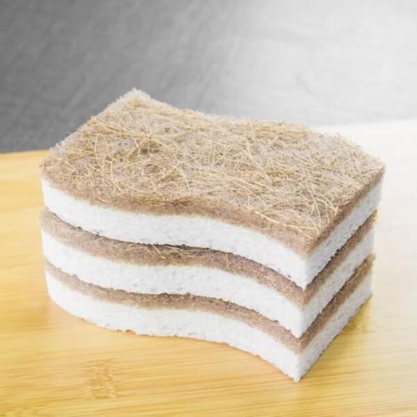 Earth Tone Compostable Sponge 12 Pack | Heavy Duty, Non-Scratch, Biodegradable, Natural Kitchen Sponges for Dish Washing | Plant-Based Walnut Scrubber - Image 7
