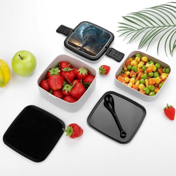 Tornado Natural Disaster Lunch Box Bento Box Detachable Double Lunch Box Containers for Adult - Image 3