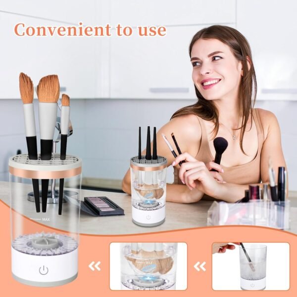 Multi-Functional Electric Makeup Brush Cleaner - Automatic, Energy Saving Makeup Brush Cleaner: Convenient and efficient Makeup Brush Cleaning Solution - Image 2