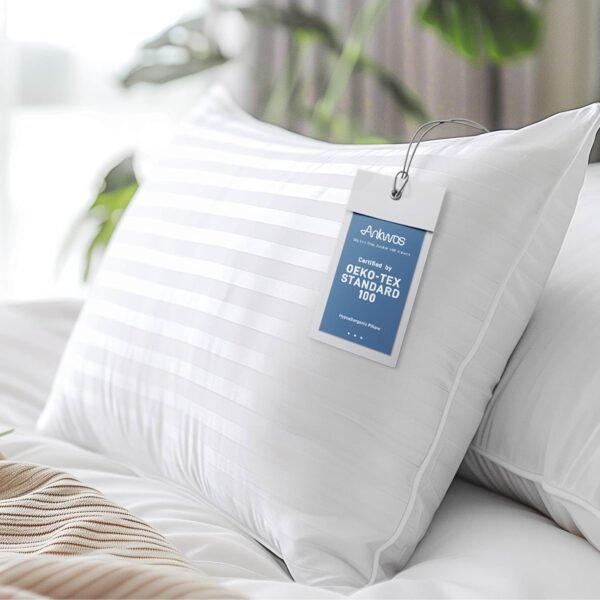 Hypoallergenic Side Sleeper Queen/Standard Pillow- Soft and Cooling - Hotel Quality Pillows with 100% Cotton Cover Down Alternative Filling, Oeko-TEX Certified