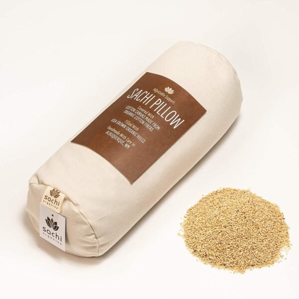 Sachi Organics Millet Neck Cylinder Pillow, 6x14