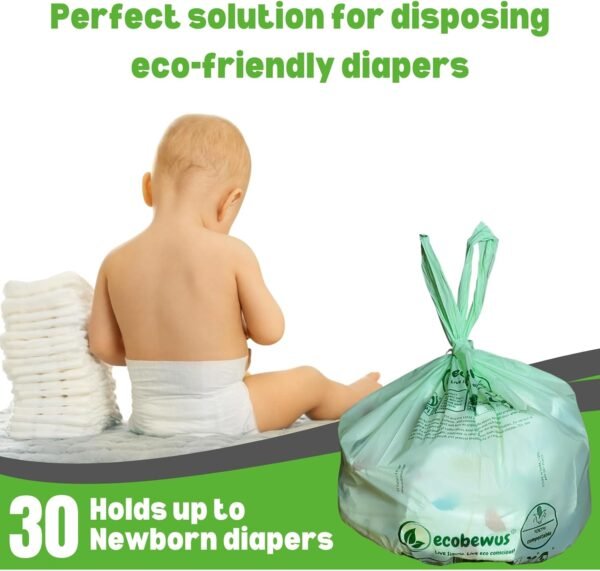2.6 Gallon 100% Compostable Bags Handle Tie (110 Bags) Small Disposable Compost Trash Bags Food Scrap Garbage Bags US BPI Certified TUV OK Compost Home Certified Meeting ASTM D6400 (110 ct.) - Image 6