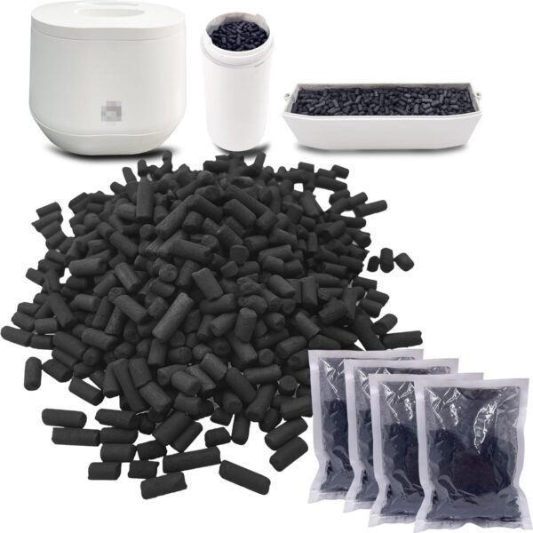 4 Pack Odor Absorbing Carbon Filter Refills for Smart Waste Kitchen Composter, 12-Month Supplement, Replacement Activated Charcoal Filters Compatible with Electric Countertop Compost Bin