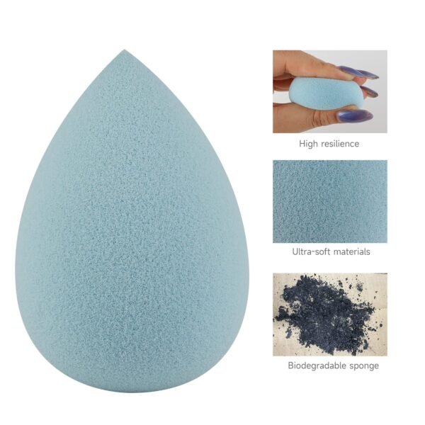 Biodegradable Material Beauty Spongs for Liquid and Cream Foundation Wet and Dry Beauty Blender Spongs Set of 2 - Image 5