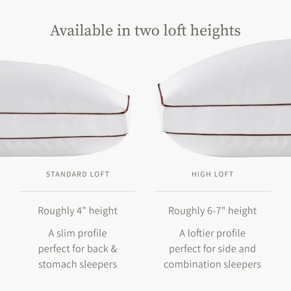 Saatva Latex Pillow - Standard Loft (4” - 5”) - Hypoallergenic Pillow with Shredded Latex Core - Breathable - Machine Washable Organic Cotton Cover - Queen (28"x16") 1 Pack - Image 4