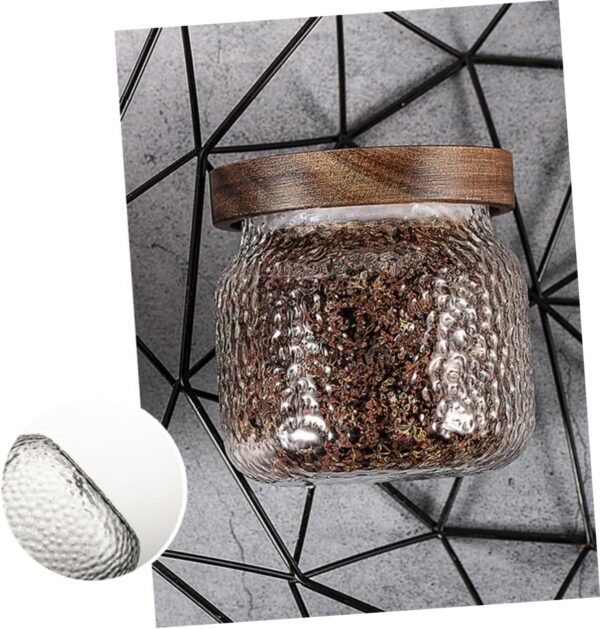 Glass Containers Bernardin Mason Jar Lids Coffee Pod Holder Jam Jars Coffee Bean Storage Sugar Container for Coffee Bar Rice Dispenser Cup Jar with Lid Flask Coffee Holder Wooden - Image 4