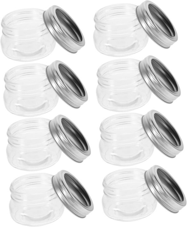 Luxshiny 8pcs Jam Storage Jar Jam Jars Mini Jars with Lids Spice Jars Openers Small Mason Jars Labels Bins Sealer Mason Jar Storage Boxes Vacuum Food Storage Containers Mason Jar Lids Glass