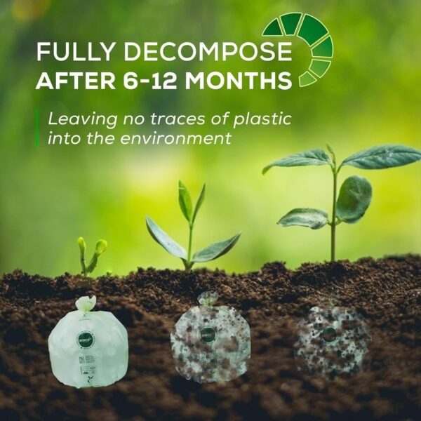 ANECO 100% Compostable Food Waste Bags 3 Gallon, 100 Count, Extra Thick Compost Bags for Countertop Bin, Small Compost Bag, Food Waste Bags with TUV OK Compost Home and BPI certified - Image 3