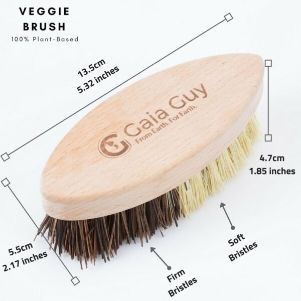 Wood and Tampico Bottle Brush - Pot Brush - Vegetable Brush Set - Zero Waste, Compostable & Biodegradable Kitchen Brushes - Image 4