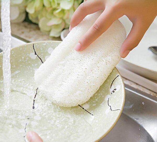 4 Packs Natural Loofah Exfoliating Sponge，Organic Loofah Body Scrubber Natural Exfoliating Sponge with Biodegradable Luffa Shower Loofah Sponge Gentle Body Scrub Eco Friendly Vegetable Fiber Loofah - Image 3